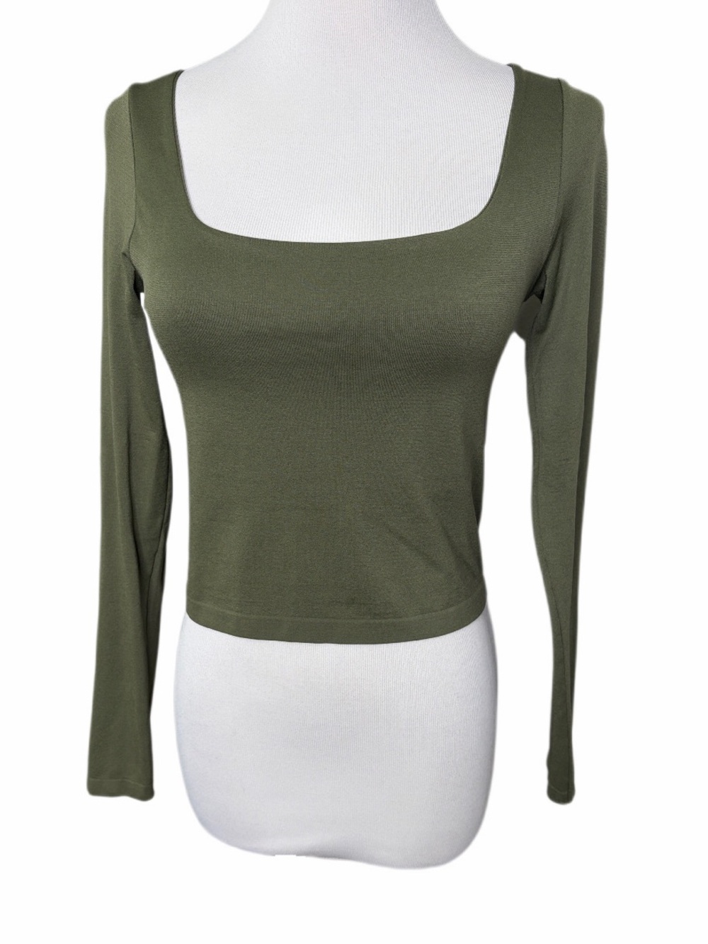 Altar’d State Intimates Square Neckline Long Sleeve Seamless Cropped Shirt - S/M